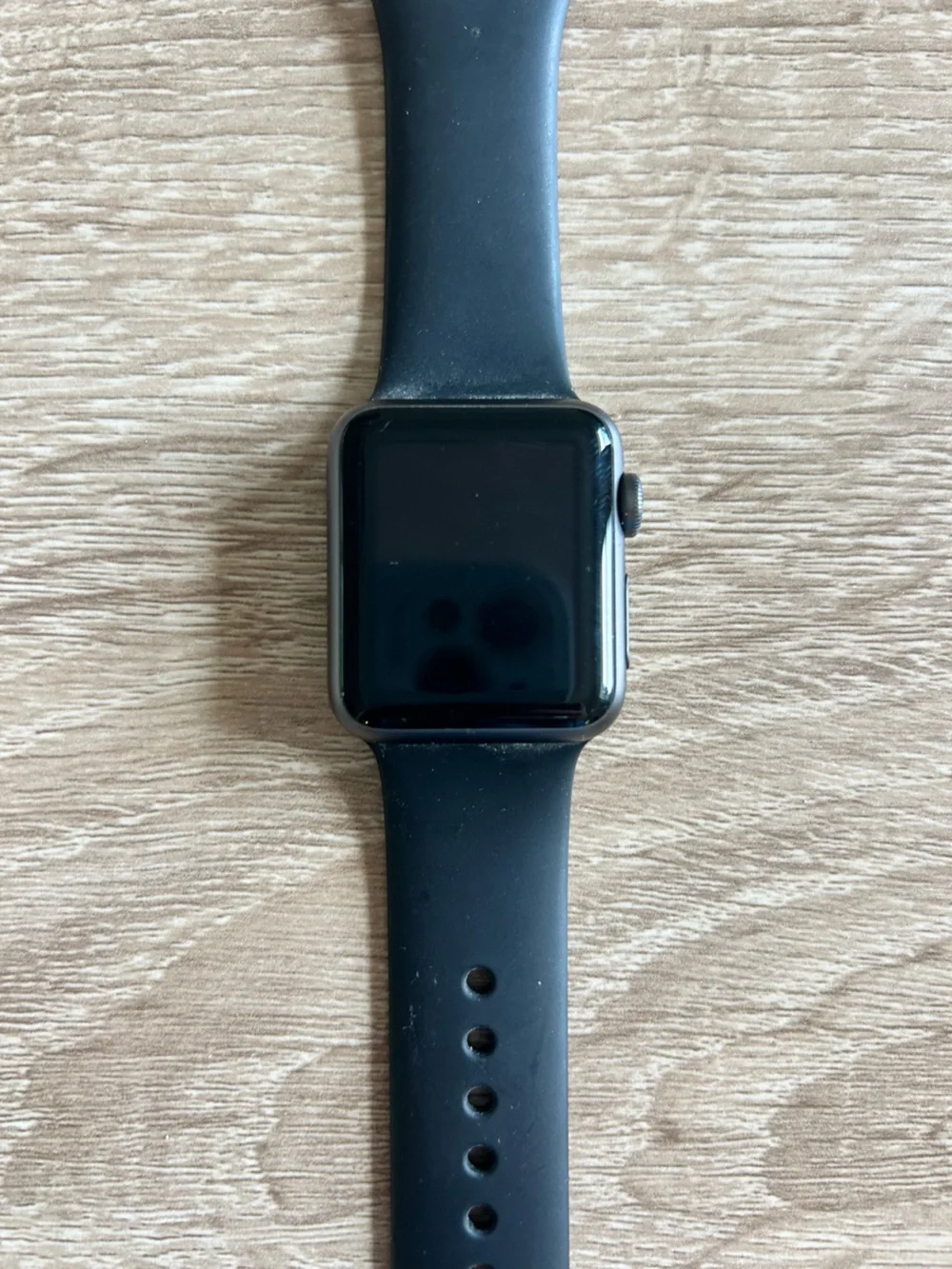 Black Apple Watch 7 series with Silicone Band